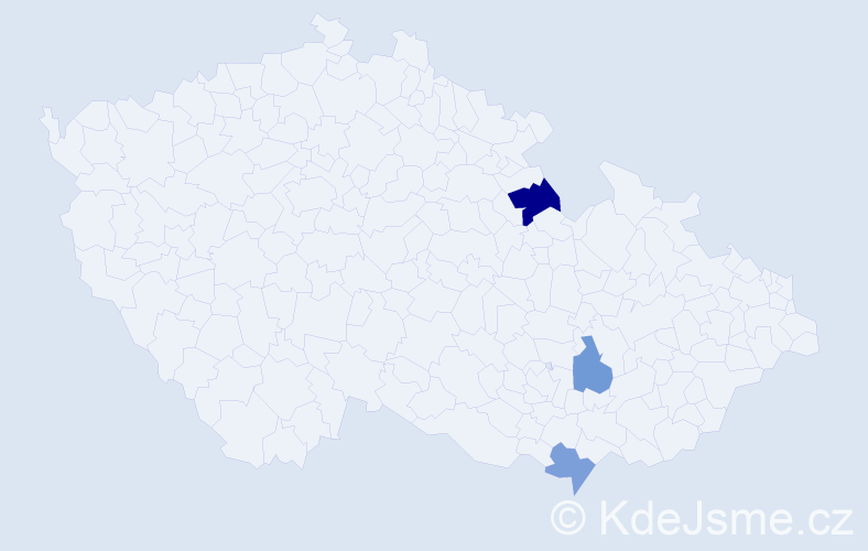 Příjmení: 'Porter', počet výskytů 4 v celé ČR