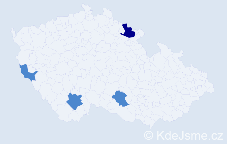Příjmení: 'Hippová', počet výskytů 6 v celé ČR