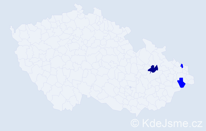 Příjmení: 'Papiorek', počet výskytů 4 v celé ČR