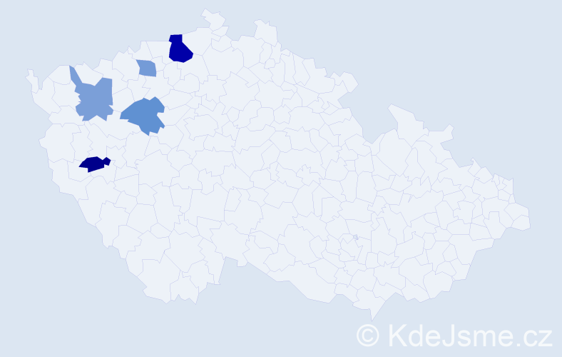 Příjmení: 'Bedenková', počet výskytů 8 v celé ČR