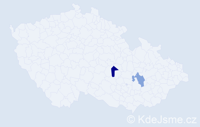 Příjmení: 'Dimec', počet výskytů 4 v celé ČR