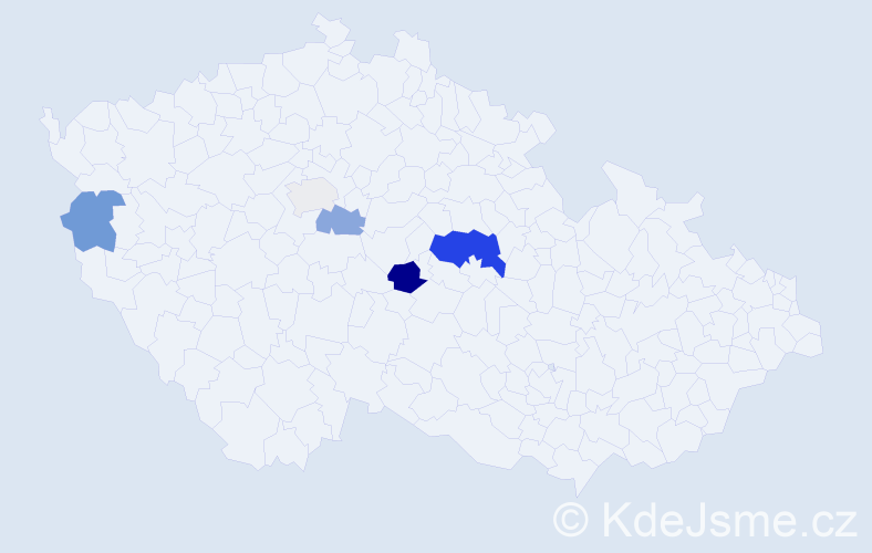 Příjmení: 'Holetová', počet výskytů 25 v celé ČR