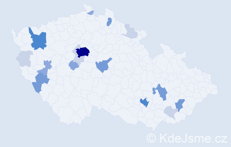 Příjmení: 'Ruth', počet výskytů 58 v celé ČR