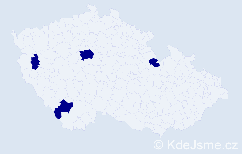 Příjmení: 'Maršanová', počet výskytů 4 v celé ČR