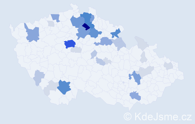 Příjmení: 'Pelda', počet výskytů 123 v celé ČR