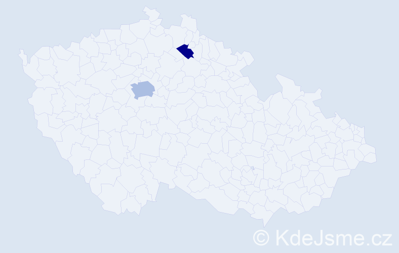 Příjmení: 'Habřinská', počet výskytů 4 v celé ČR