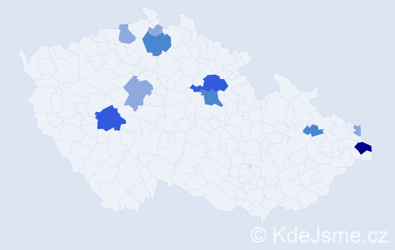 Příjmení: 'Capko', počet výskytů 22 v celé ČR