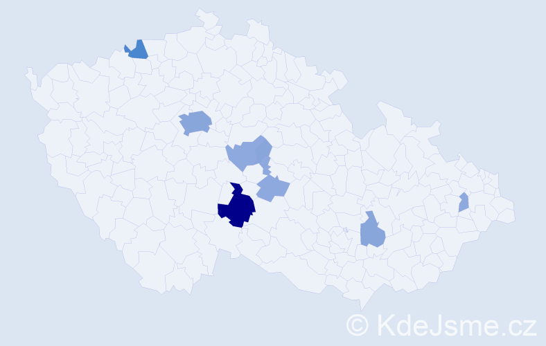 Příjmení: 'Čakovská', počet výskytů 22 v celé ČR