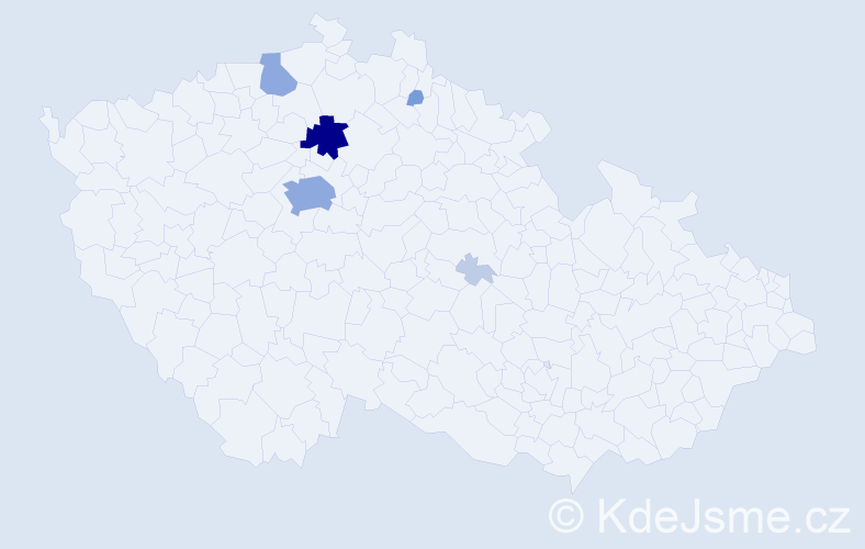 Příjmení: 'Tynek', počet výskytů 18 v celé ČR