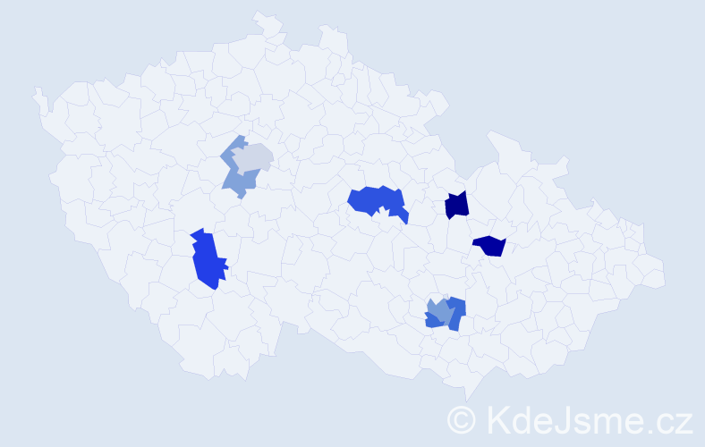 Příjmení: 'Kadlc', počet výskytů 26 v celé ČR