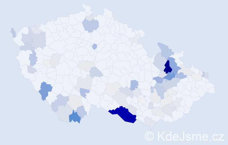 Příjmení: 'Zifčáková', počet výskytů 244 v celé ČR