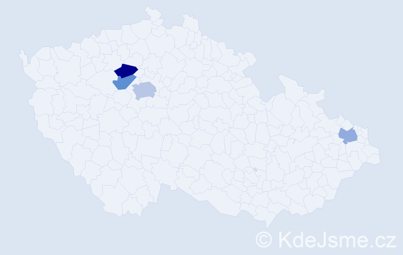Příjmení: 'Taskov', počet výskytů 5 v celé ČR