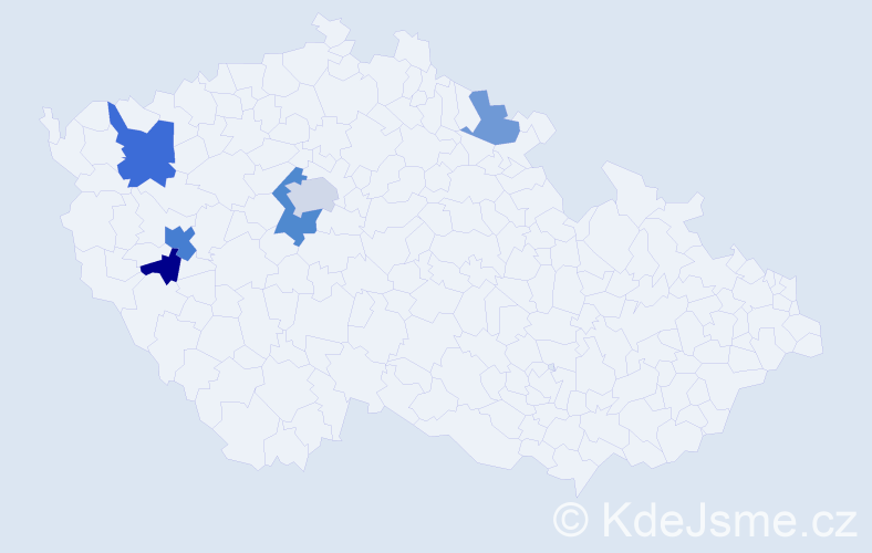 Příjmení: 'Kostadinovová', počet výskytů 11 v celé ČR