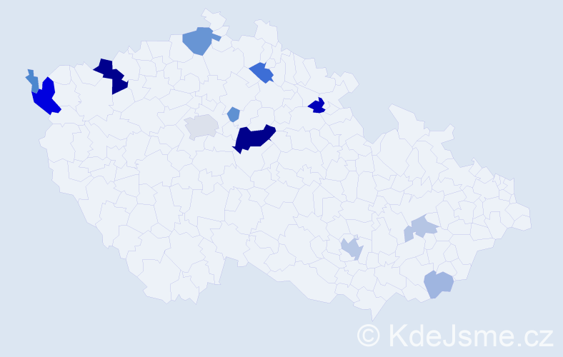 Příjmení: 'Ledašil', počet výskytů 35 v celé ČR