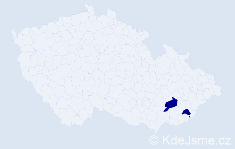 Příjmení: 'Tauchynová', počet výskytů 2 v celé ČR
