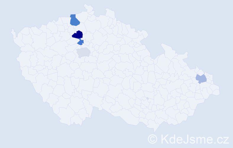 Příjmení: 'Aptová', počet výskytů 10 v celé ČR