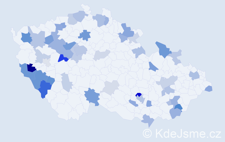 Příjmení: 'Baumann', počet výskytů 125 v celé ČR