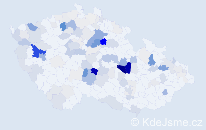 Příjmení: 'Hnát', počet výskytů 430 v celé ČR