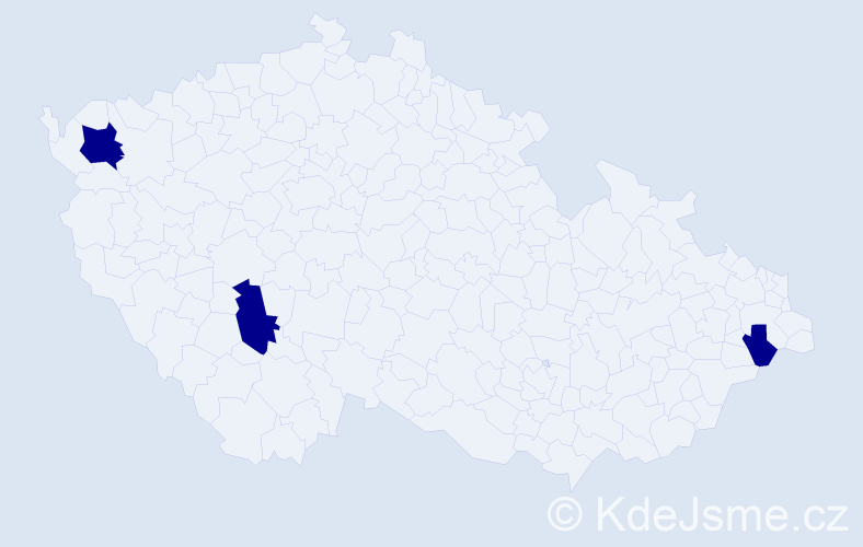 Příjmení: 'Nolan', počet výskytů 3 v celé ČR