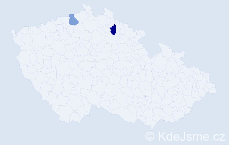 Příjmení: 'Kaväšová', počet výskytů 4 v celé ČR