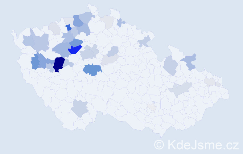Příjmení: 'Poch', počet výskytů 132 v celé ČR