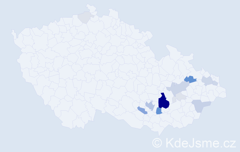 Příjmení: 'Šlimar', počet výskytů 49 v celé ČR