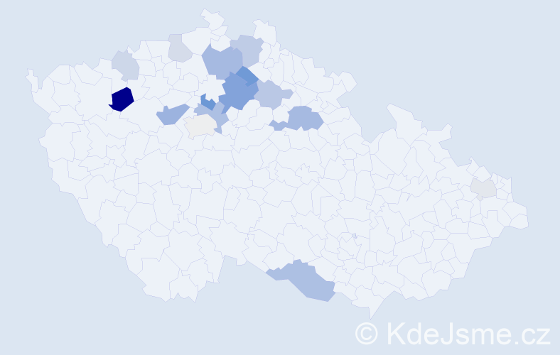 Příjmení: 'Bacovská', počet výskytů 29 v celé ČR