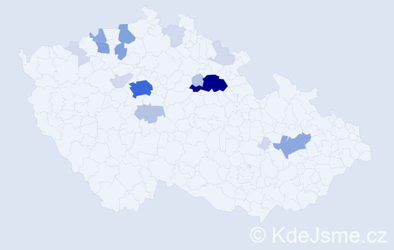 Příjmení: 'Kundrt', počet výskytů 52 v celé ČR