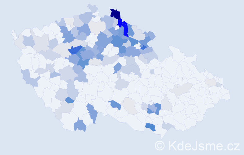 Příjmení: 'Stříbrný', počet výskytů 479 v celé ČR