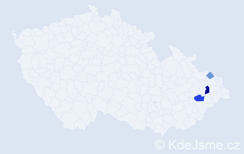 Příjmení: 'Smrďoch', počet výskytů 6 v celé ČR
