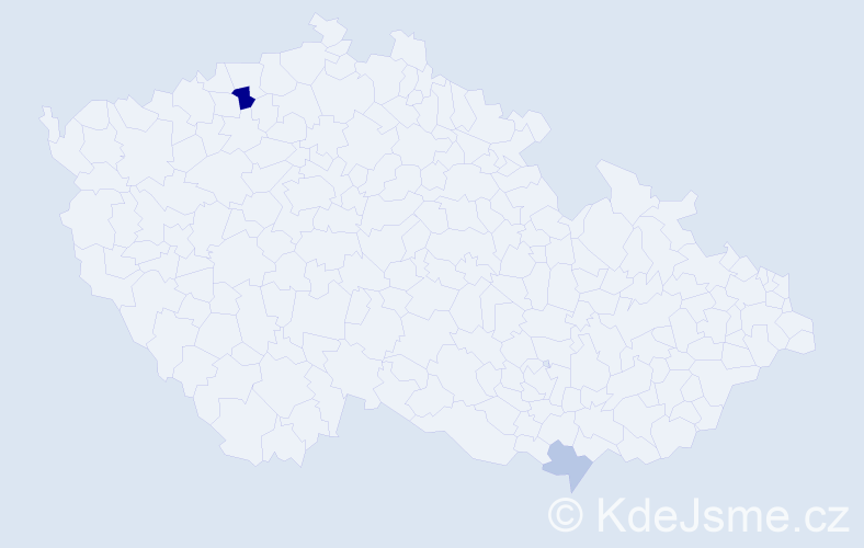 Příjmení: 'Galet', počet výskytů 4 v celé ČR