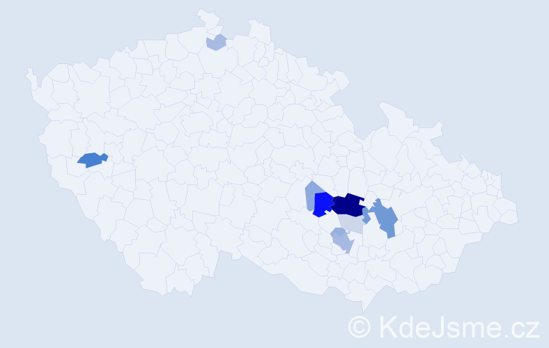 Příjmení: 'Kintrová', počet výskytů 40 v celé ČR