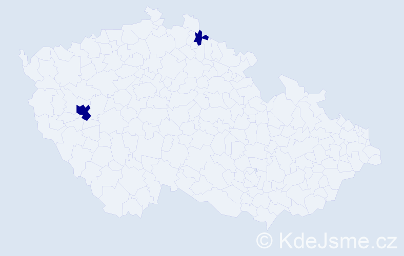 Příjmení: 'Feďo', počet výskytů 2 v celé ČR