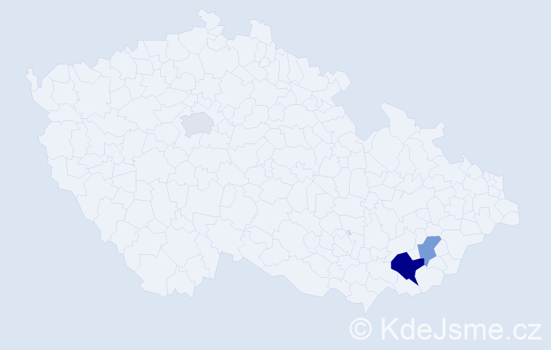 Příjmení: 'Kalaitzidis', počet výskytů 5 v celé ČR