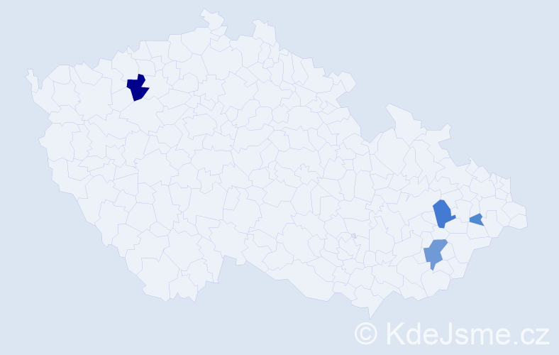 Příjmení: 'Görigová', počet výskytů 9 v celé ČR