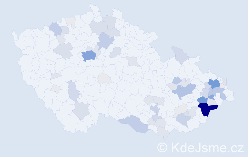 Příjmení: 'Knebl', počet výskytů 269 v celé ČR