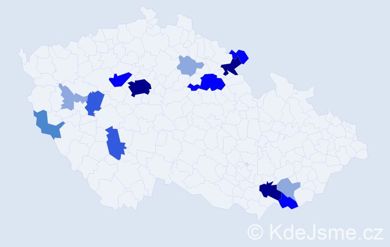 Příjmení: 'Drechsel', počet výskytů 42 v celé ČR