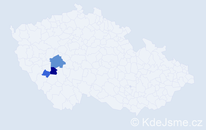 Příjmení: 'Citerbartová', počet výskytů 7 v celé ČR