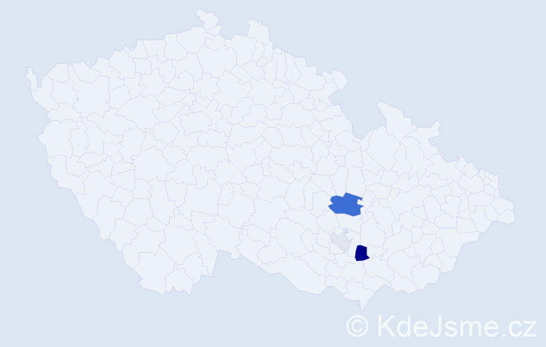 Příjmení: 'Rotroekl', počet výskytů 8 v celé ČR