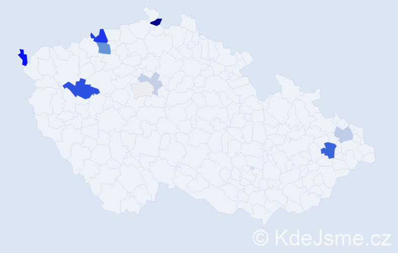 Příjmení: 'Kozloková', počet výskytů 24 v celé ČR