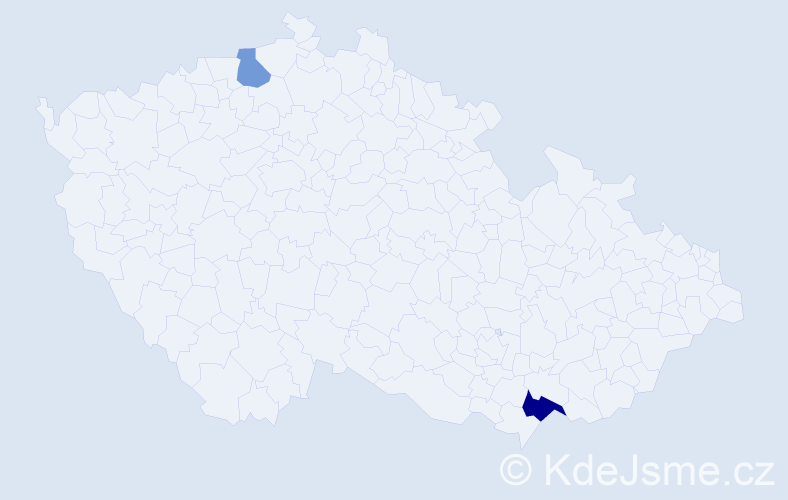 Příjmení: 'Koněvová', počet výskytů 3 v celé ČR