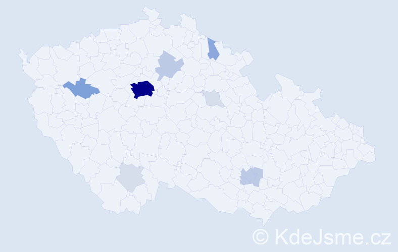 Příjmení: 'Trush', počet výskytů 36 v celé ČR