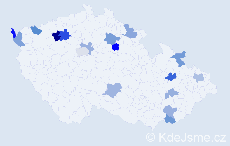 Příjmení: 'Arvayová', počet výskytů 21 v celé ČR
