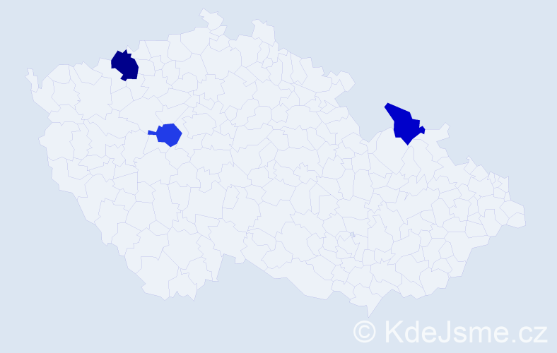 Příjmení: 'Zioberová', počet výskytů 4 v celé ČR