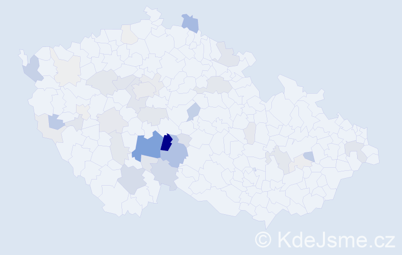 Příjmení: 'Trpáková', počet výskytů 135 v celé ČR