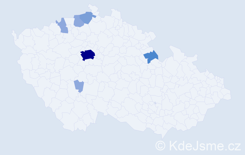 Příjmení: 'Papeš', počet výskytů 16 v celé ČR