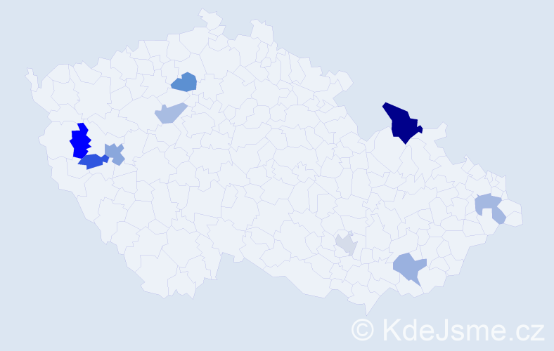 Příjmení: 'Galdun', počet výskytů 12 v celé ČR