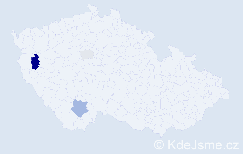 Příjmení: 'Wiktor', počet výskytů 3 v celé ČR