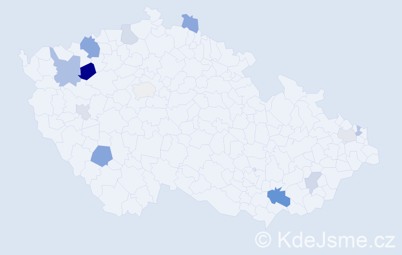 Příjmení: 'Kilik', počet výskytů 21 v celé ČR