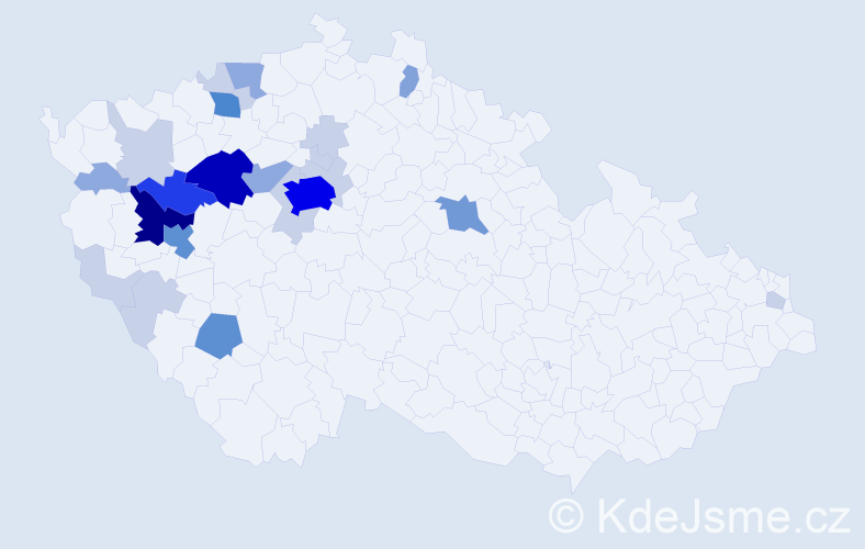 Příjmení: 'Karlovec', počet výskytů 80 v celé ČR